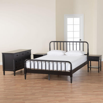 Baxton Studio - Braith Queen Bedroom Set in Black - Melisa-Black-4PC Queen Bedroom Set view 11
