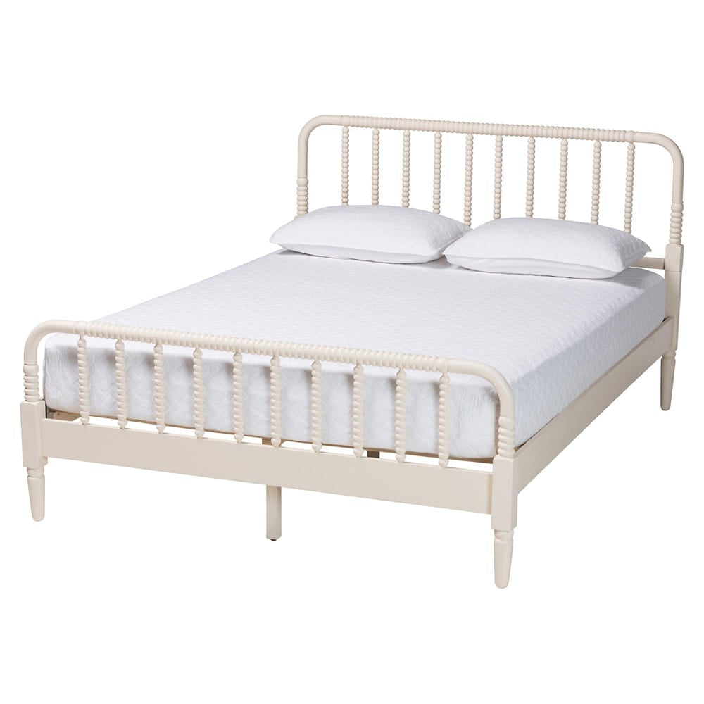 Baxton Studio - Braith Queen Bedroom Set in Ivory - Melisa-Ivory-4PC Queen Bedroom Set view 3