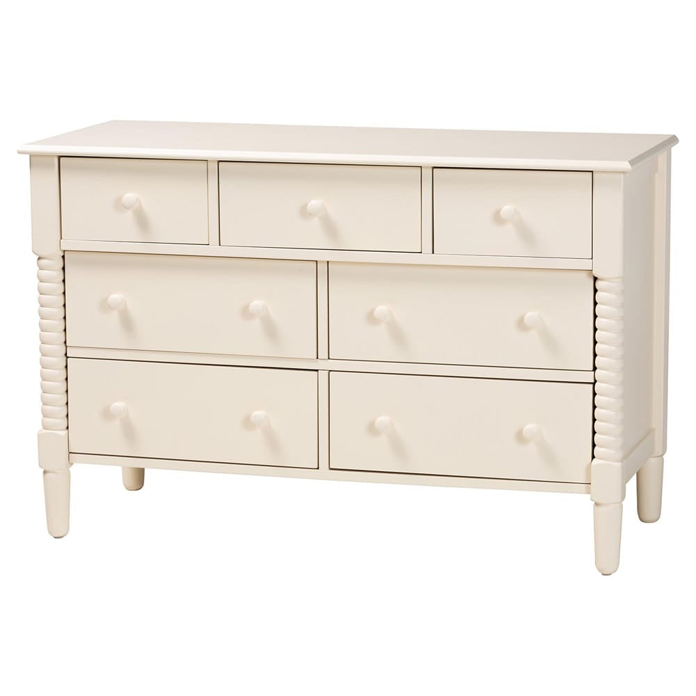 Baxton Studio - Braith Queen Bedroom Set in Ivory - Melisa-Ivory-4PC Queen Bedroom Set view 5