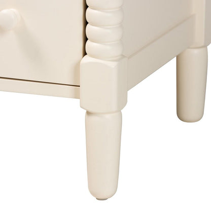 Baxton Studio - Braith Queen Bedroom Set in Ivory - Melisa-Ivory-4PC Queen Bedroom Set view 7
