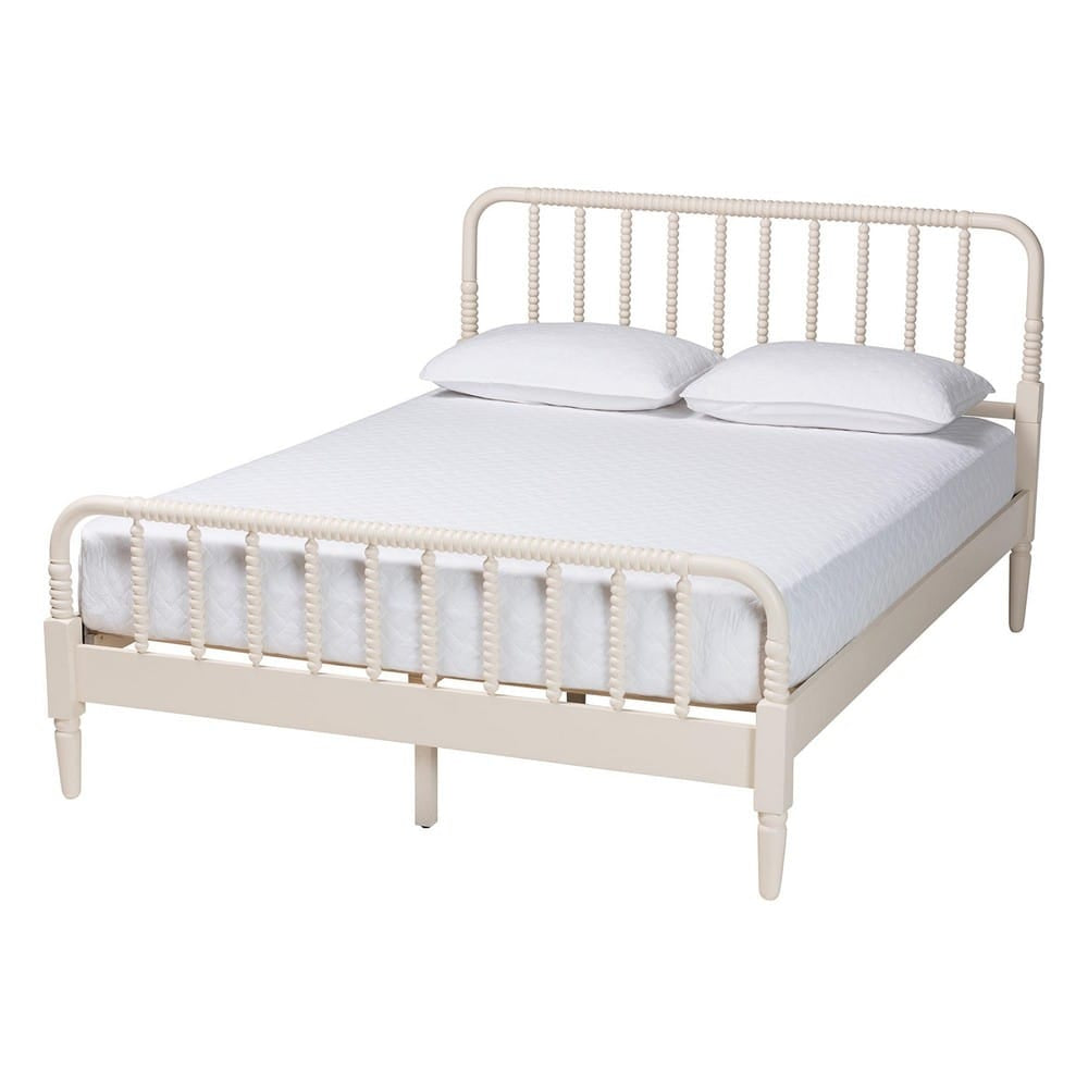 Baxton Studio - Braith Queen Bedroom Set in Ivory - SW8620-Ivory-4PC Queen Bedroom Set view 3