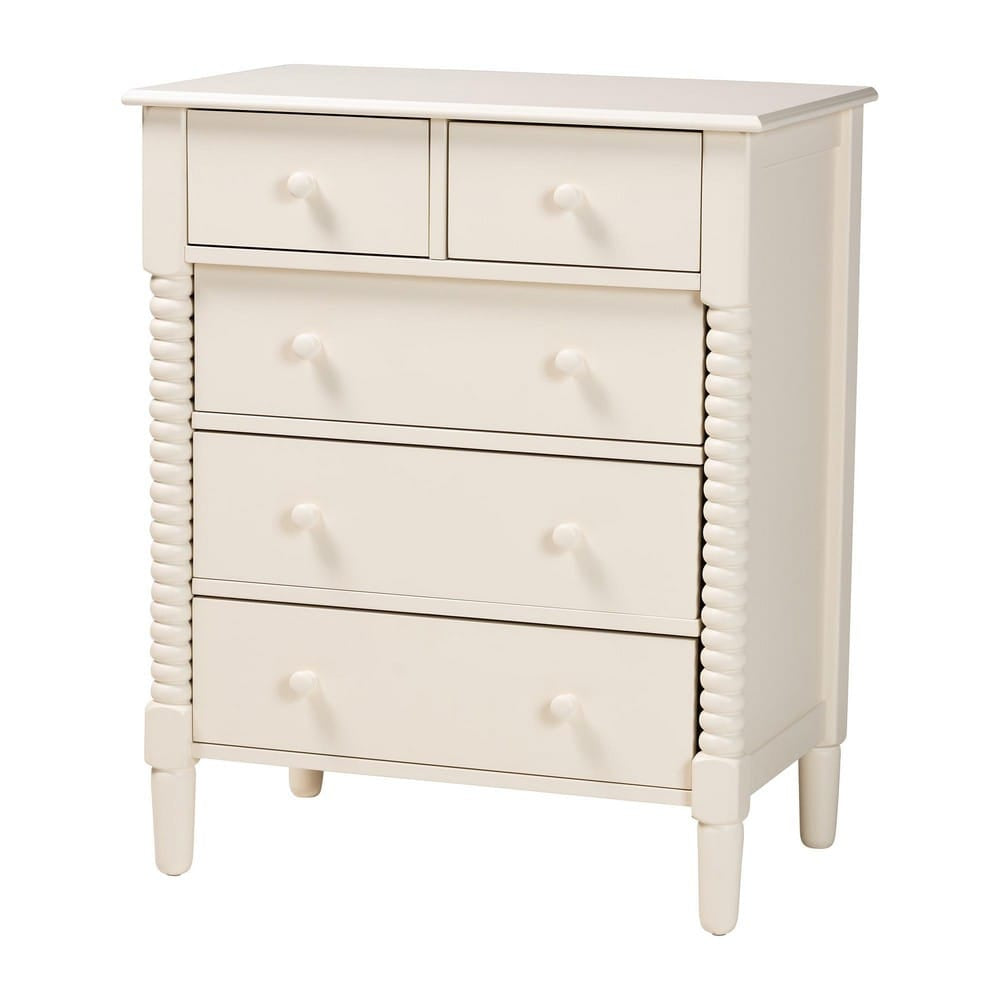 Baxton Studio - Braith Queen Bedroom Set in Ivory - SW8620-Ivory-4PC Queen Bedroom Set view 5