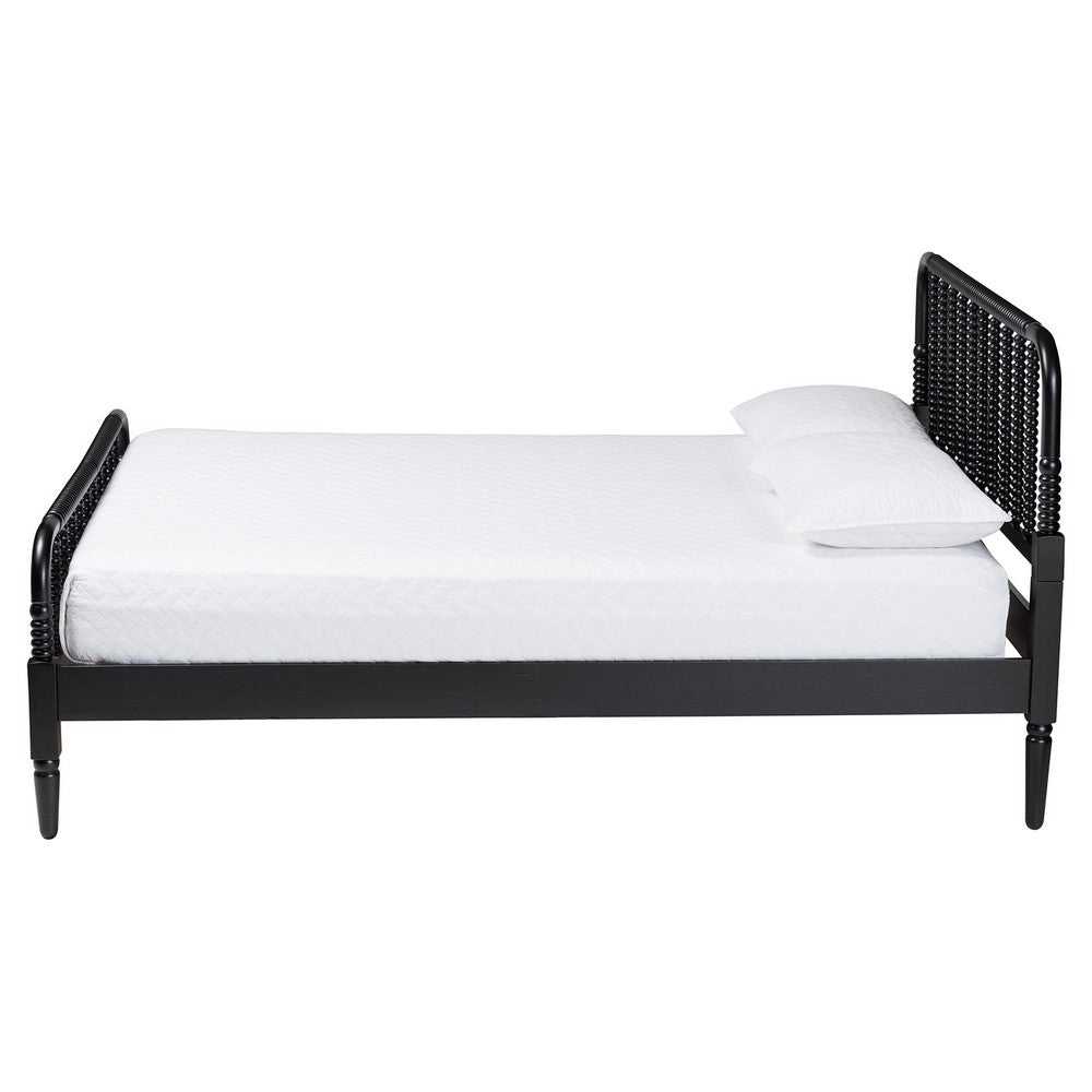 Baxton Studio - Braith Queen Size Bed in Black - SW8620-Black-Queen view 2