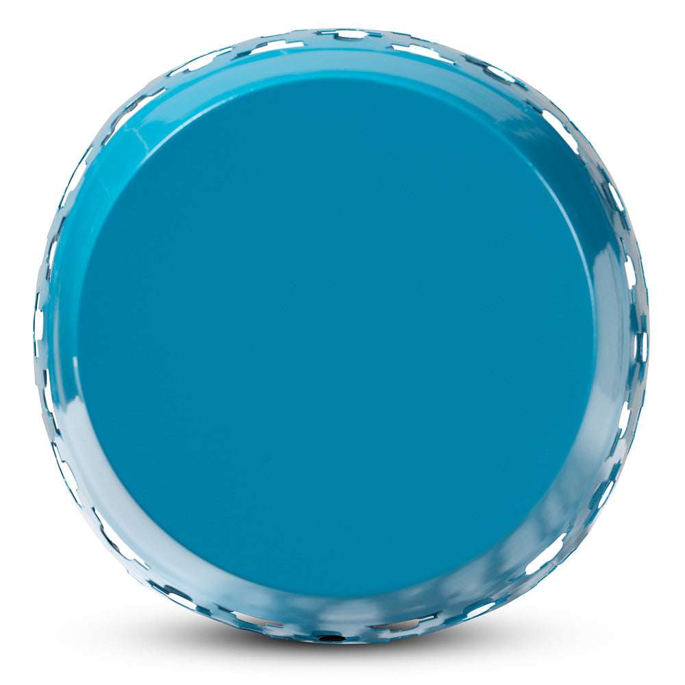 Baxton Studio - Branson Outdoor Side Table in Blue - H01-101370C Blue Metal Side Table view 3