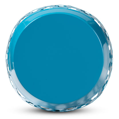 Baxton Studio - Branson Outdoor Side Table in Blue - H01-101370C Blue Metal Side Table view 3