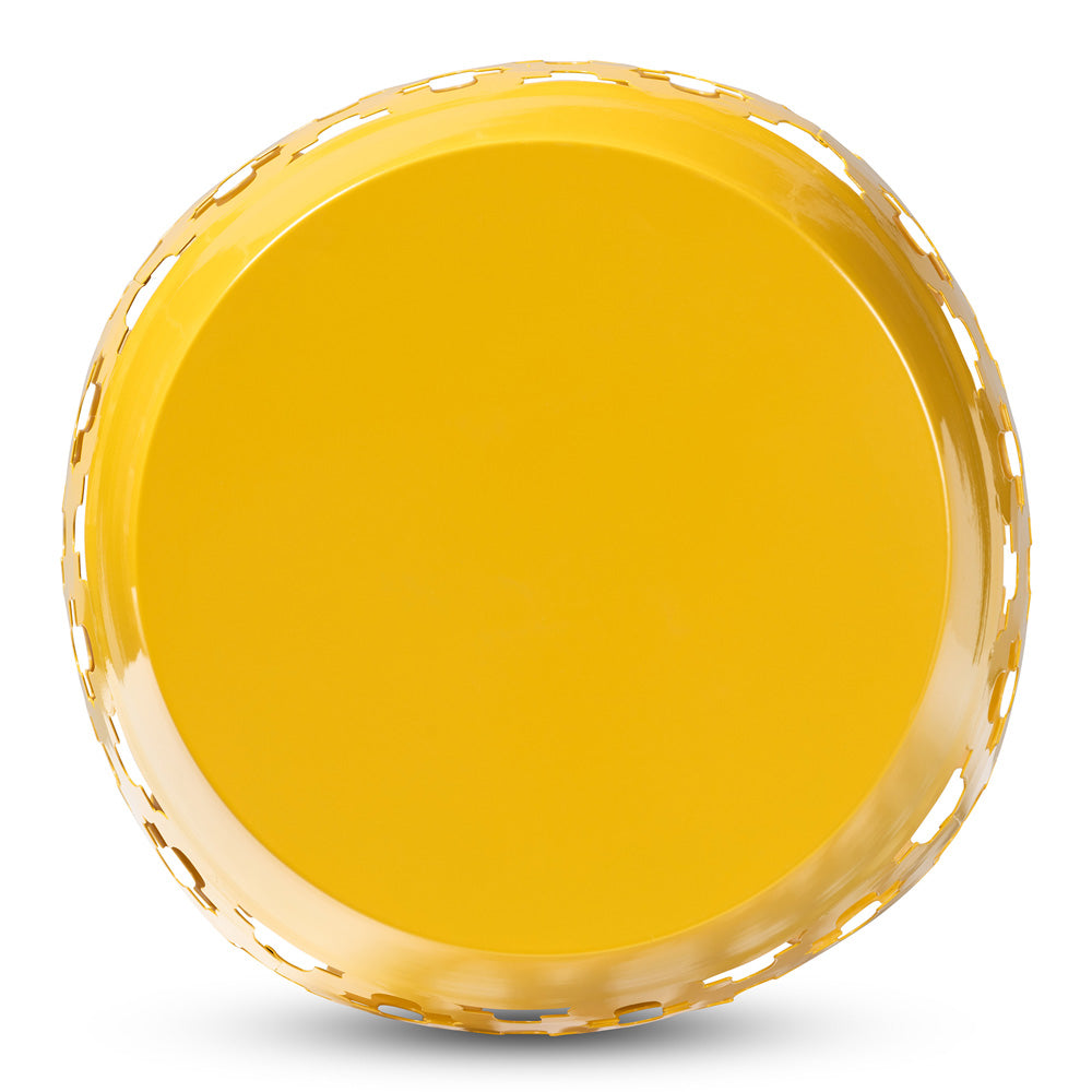 Baxton Studio - Branson Outdoor Side Table in Yellow - H01-101370A Yellow Metal Side Table view 3