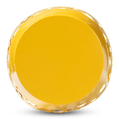 Baxton Studio - Branson Outdoor Side Table in Yellow - H01-101370A Yellow Metal Side Table view 3