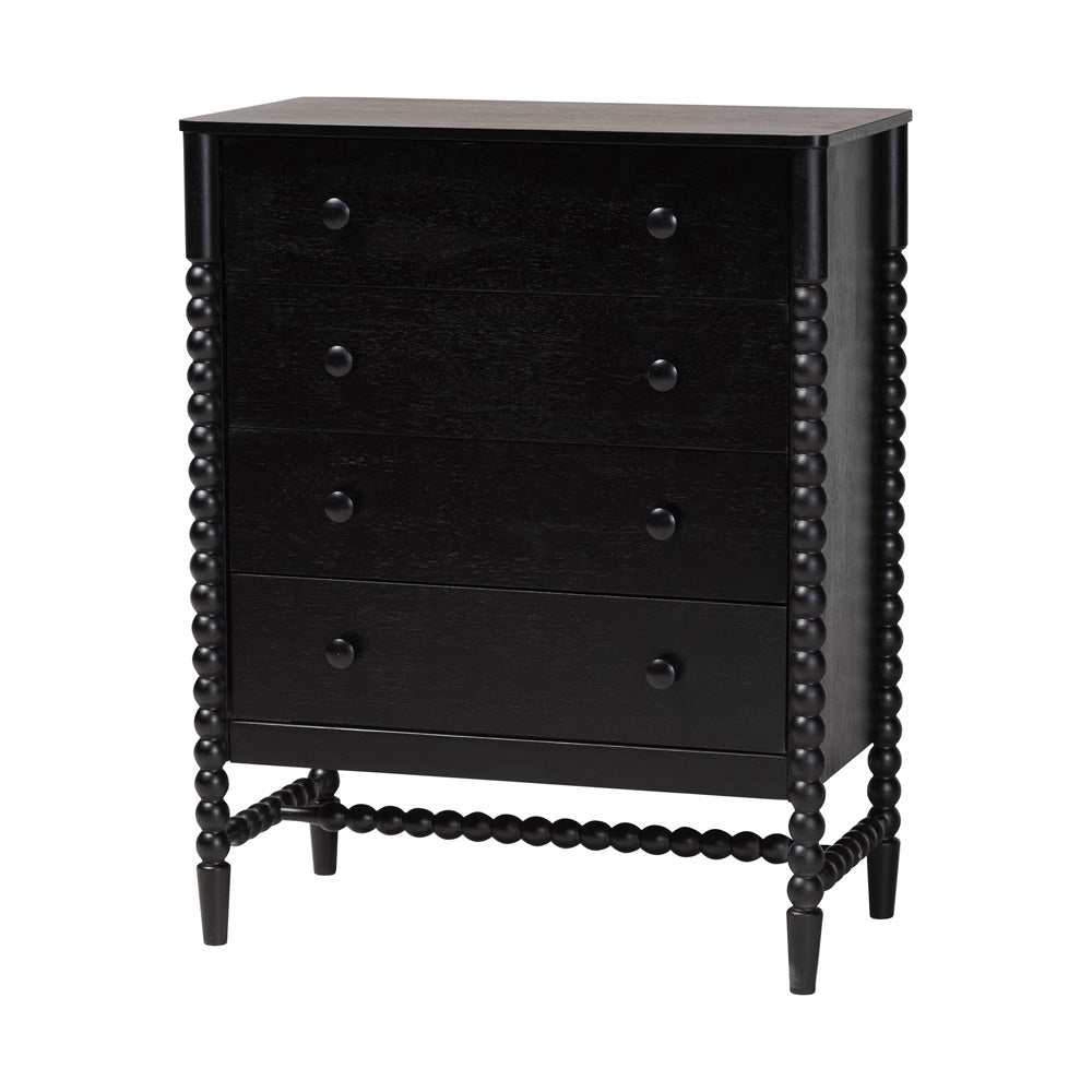 Baxton Studio - Brantley Chest in Black - MG9025-Black-4DW-Chest view 1