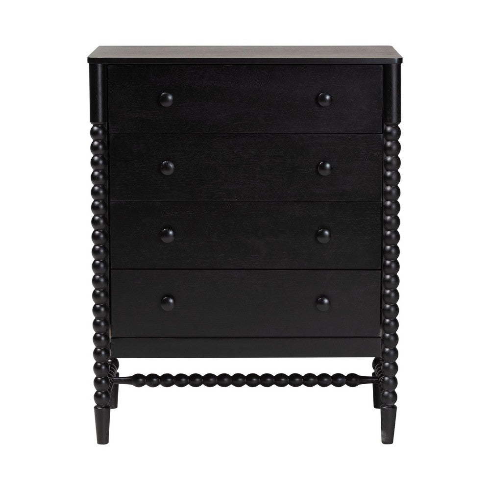 Baxton Studio - Brantley Chest in Black - MG9025-Black-4DW-Chest view 4