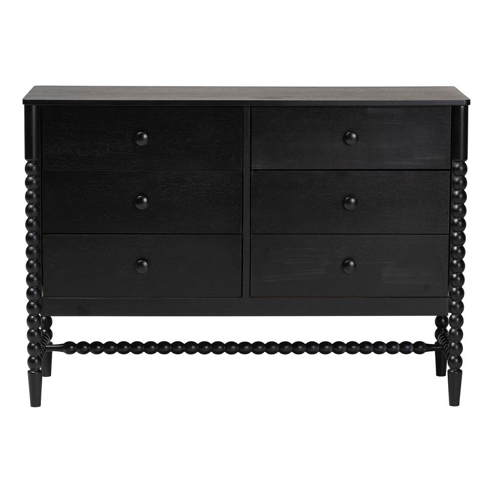 Baxton Studio - Brantley Dresser in Black - MG9025-Black-6DW-Dresser view 4