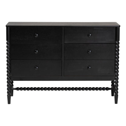 Baxton Studio - Brantley Dresser in Black - MG9025-Black-6DW-Dresser view 4