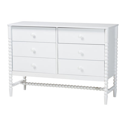 Baxton Studio - Brantley Dresser in White - MG9025-White-6DW-Dresser view 1