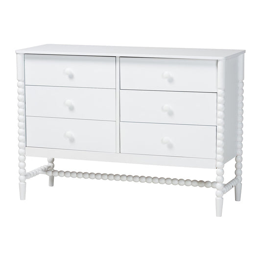 Baxton Studio - Brantley Dresser in White - MG9025-White-6DW-Dresser view 1
