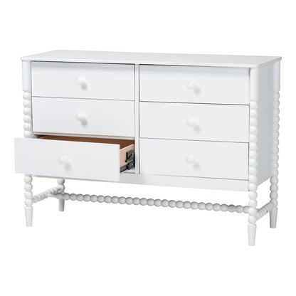 Baxton Studio - Brantley Dresser in White - MG9025-White-6DW-Dresser view 2