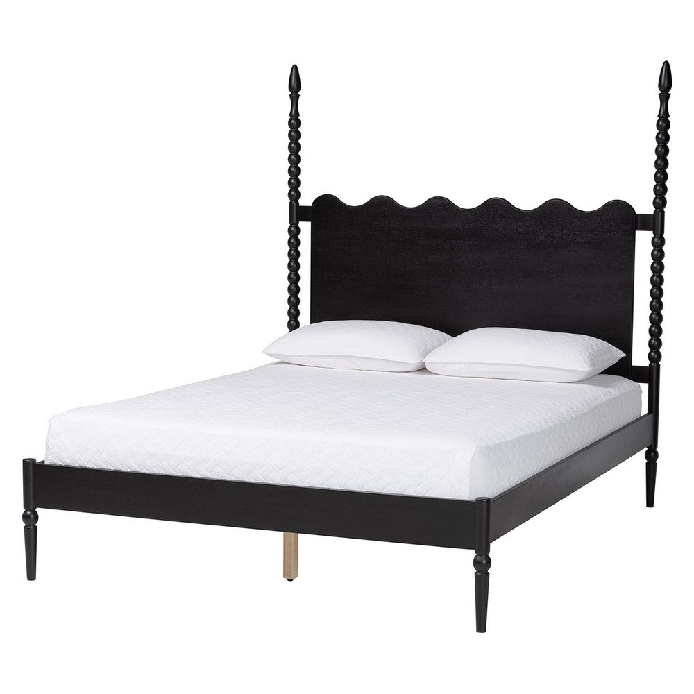 Baxton Studio - Brantley King Bedroom Set in Black - Lesedi-4PC Bedroom Set-Black-King-1NS view 3