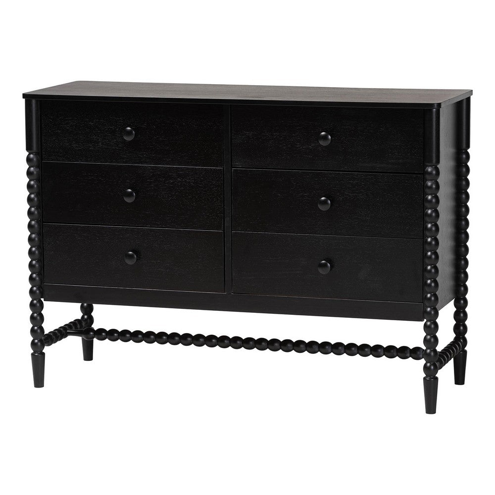 Baxton Studio - Brantley King Bedroom Set in Black - Lesedi-4PC Bedroom Set-Black-King-1NS view 6