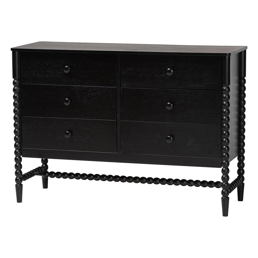 Baxton Studio - Brantley King Bedroom Set in Black - Lesedi-4PC Bedroom Set-Black-King-2NS view 5