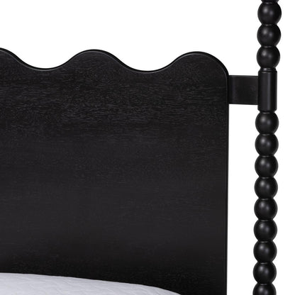 Baxton Studio - Brantley King Bedroom Set in Black - Lesedi-4PC Bedroom Set-Black-King-2NS view 8