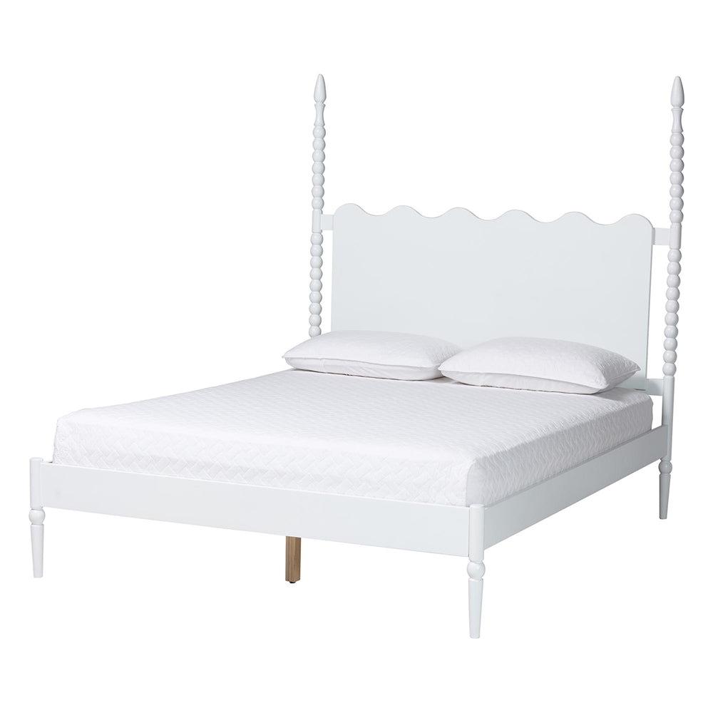 Baxton Studio - Brantley King Bedroom Set in White - Lesedi-4PC Bedroom Set-White-King-1NS view 3