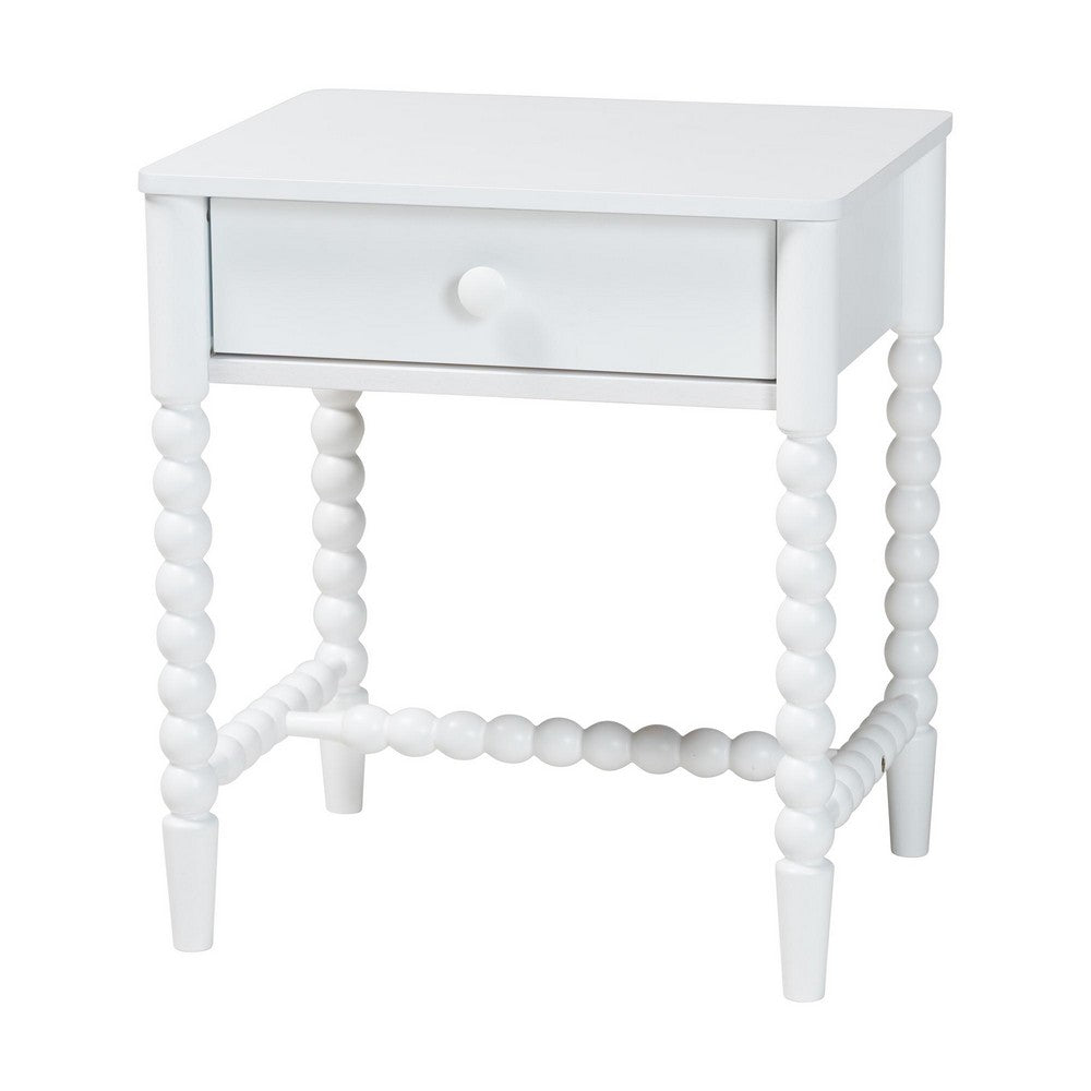 Baxton Studio - Brantley King Bedroom Set in White - Lesedi-4PC Bedroom Set-White-King-2NS view 4
