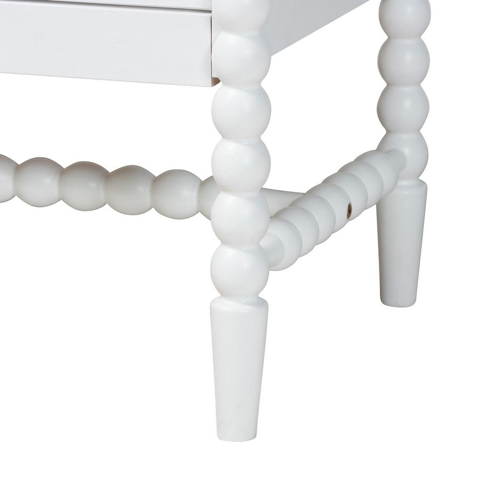 Baxton Studio - Brantley King Bedroom Set in White - Lesedi-4PC Bedroom Set-White-King-2NS view 7