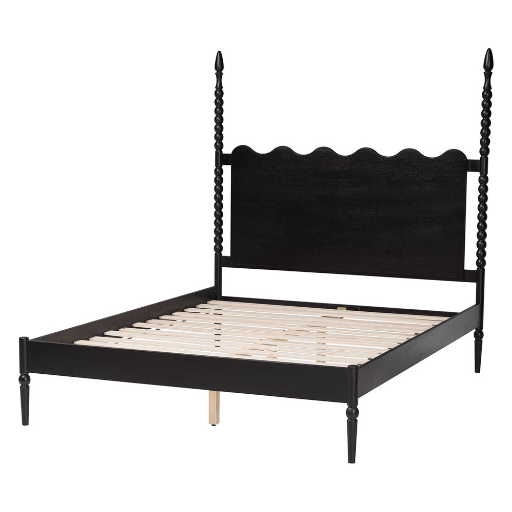 Baxton Studio - Brantley King Size Bed in Black - MG0110-6-Black-King view 3