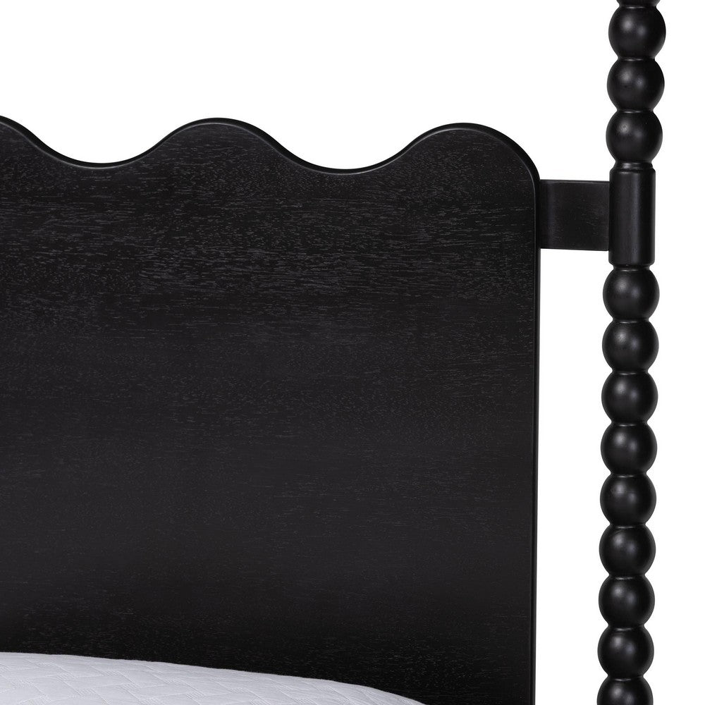 Baxton Studio - Brantley King Size Bed in Black - MG0110-6-Black-King view 4