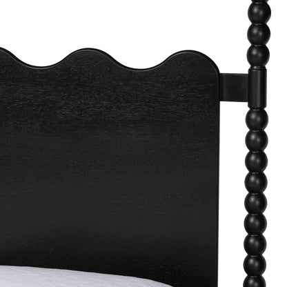 Baxton Studio - Brantley King Size Bed in Black - MG0110-6-Black-King view 4