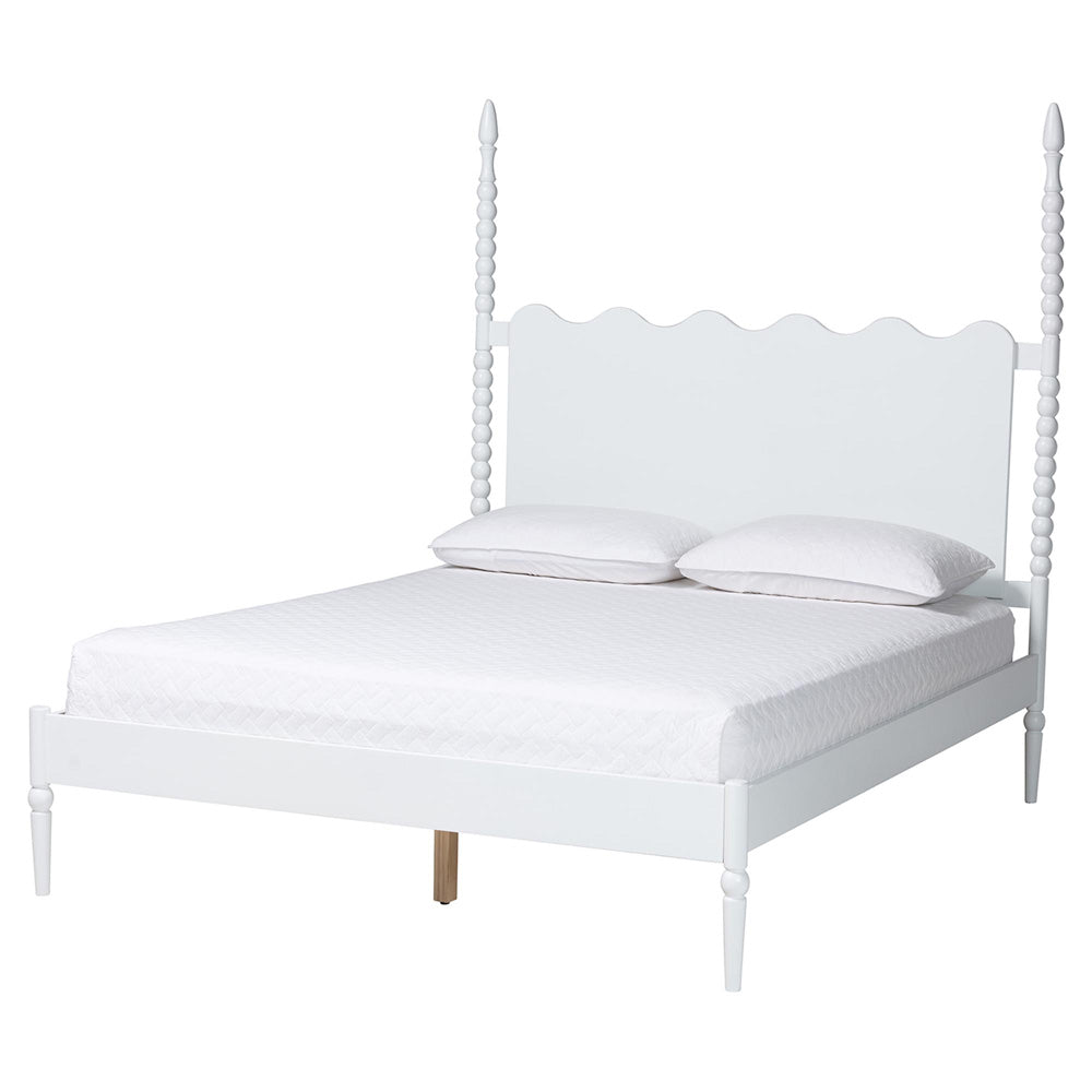 Baxton Studio - Brantley King Size Bed in White - MG0110-6-White-King view 1