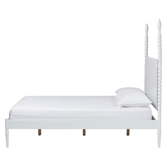Baxton Studio - Brantley King Size Bed in White - MG0110-6-White-King view 2