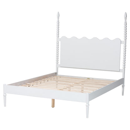 Baxton Studio - Brantley King Size Bed in White - MG0110-6-White-King view 3