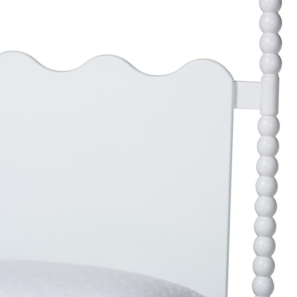 Baxton Studio - Brantley King Size Bed in White - MG0110-6-White-King view 4