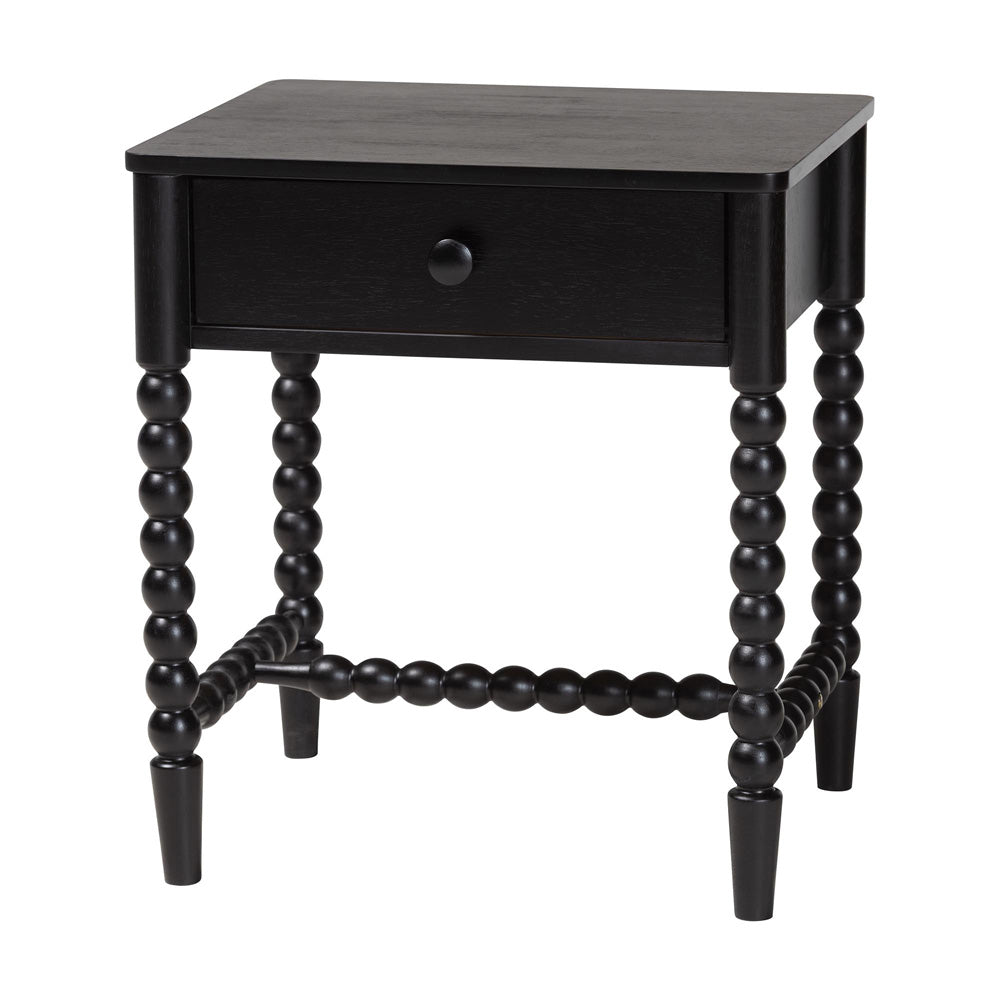 Baxton Studio - Brantley Nightstand in Black - MG9025-Black-NS view 1