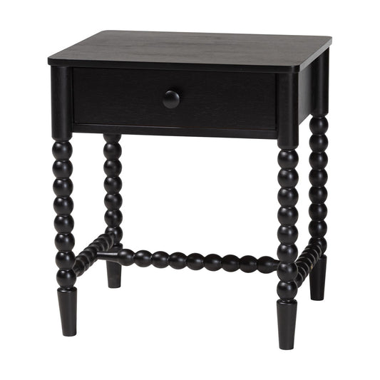 Baxton Studio - Brantley Nightstand in Black - MG9025-Black-NS view 1