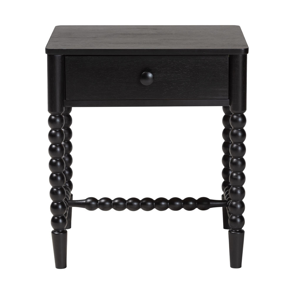 Baxton Studio - Brantley Nightstand in Black - MG9025-Black-NS view 3