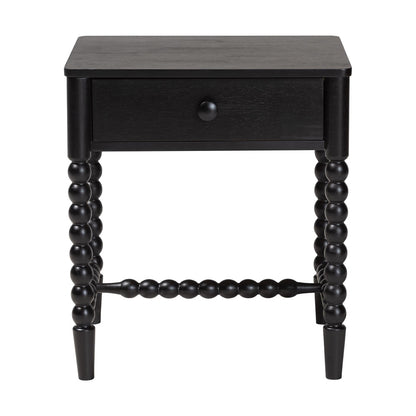 Baxton Studio - Brantley Nightstand in Black - MG9025-Black-NS view 3