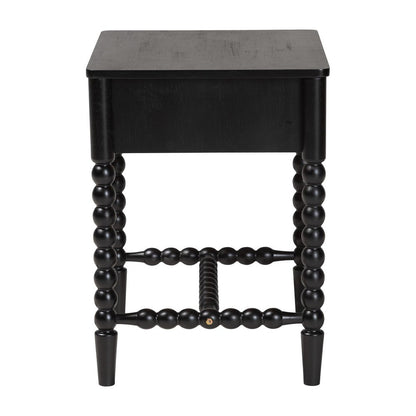 Baxton Studio - Brantley Nightstand in Black - MG9025-Black-NS view 4