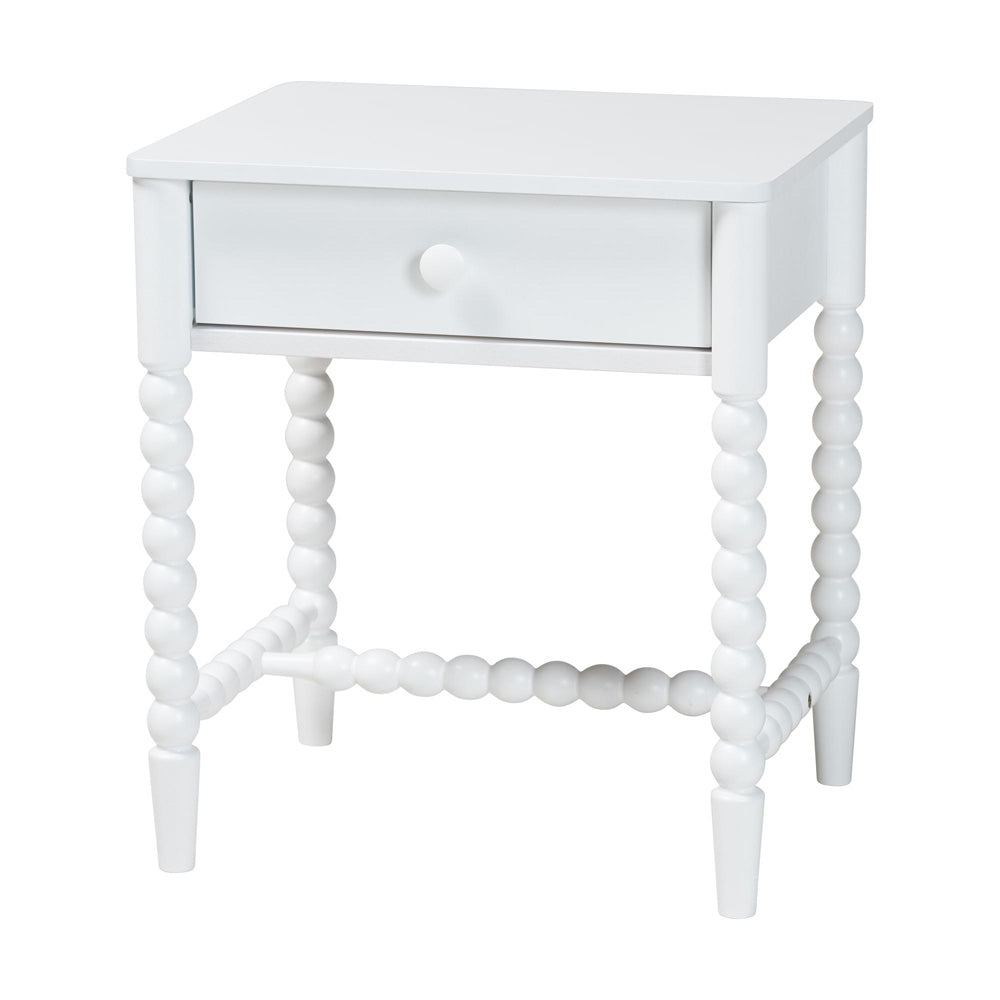 Baxton Studio - Brantley Nightstand in White - MG9025-White-NS view 1