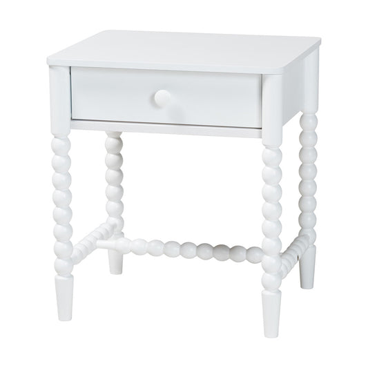 Baxton Studio - Brantley Nightstand in White - MG9025-White-NS view 1