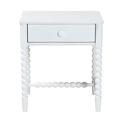 Baxton Studio - Brantley Nightstand in White - MG9025-White-NS view 3