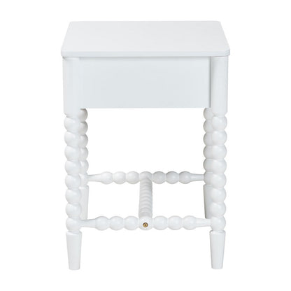 Baxton Studio - Brantley Nightstand in White - MG9025-White-NS view 4