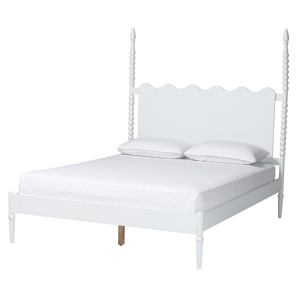 Baxton Studio - Brantley Queen Bedroom Set in White - Lesedi-4PC Bedroom Set-White-Queen-2NS view 3