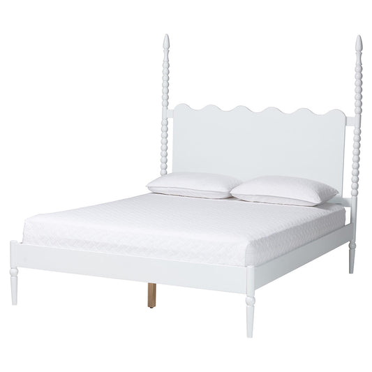 Baxton Studio - Brantley Queen Size Bed in White - MG0110-6-White-Queen view 1