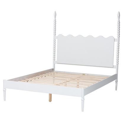 Baxton Studio - Brantley Queen Size Bed in White - MG0110-6-White-Queen view 3