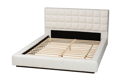 Baxton Studio - Braylin King Size Bed - CFSP0828-White-King view 3