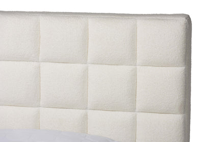 Baxton Studio - Braylin King Size Bed - CFSP0828-White-King view 4