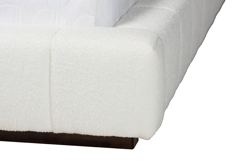 Baxton Studio - Braylin King Size Bed - CFSP0828-White-King view 6