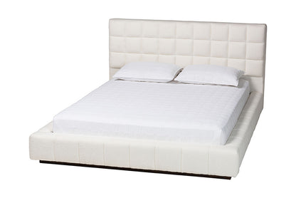 Baxton Studio - Braylin Queen Size Bed - CFSP0828-White-Queen view 1