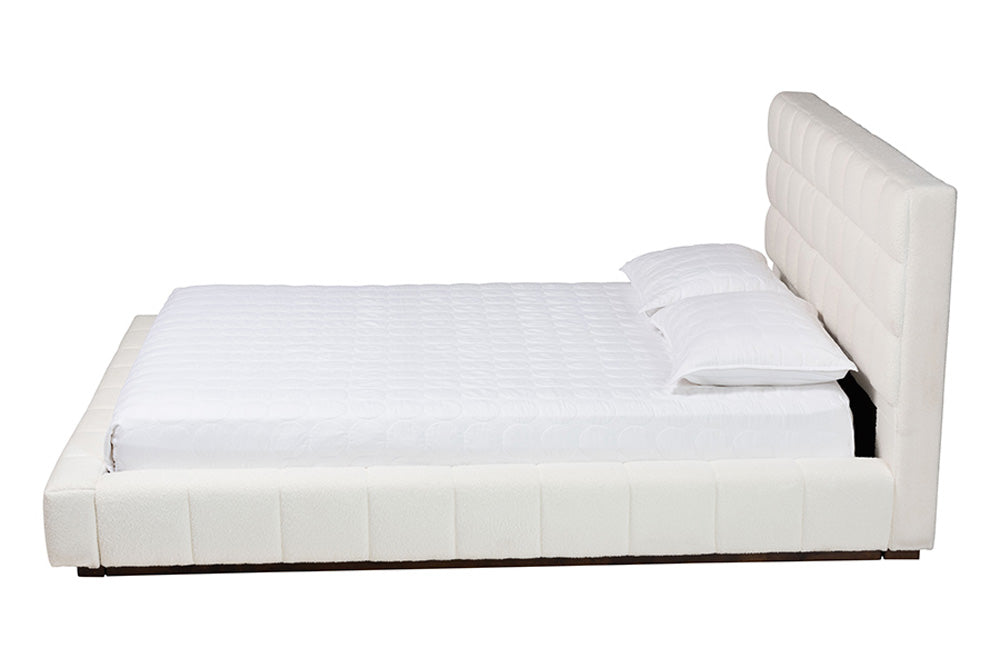 Baxton Studio - Braylin Queen Size Bed - CFSP0828-White-Queen view 2