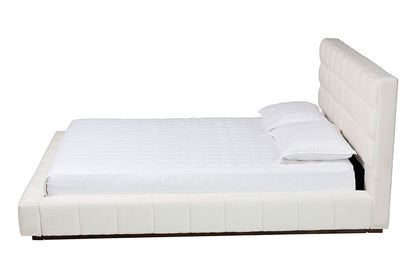 Baxton Studio - Braylin Queen Size Bed - CFSP0828-White-Queen view 2